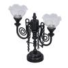 Ceiling Light Multipurpose Retro Exquisite Simulation Innovative Double Hd Flower 1:12 Scale Miniature Ceiling Lamp