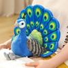 Bambola pavone verde simulazione carina peluche bambola pavone blu ornamento decorativo regalo per bambini bambola uccello