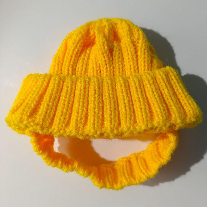 Christmas Pet Knitted Hat, Red Warm Dog Beanie With Ear Holes, Festive Winter Pet Headwear For Small Medium Dogs, Xmas Gift