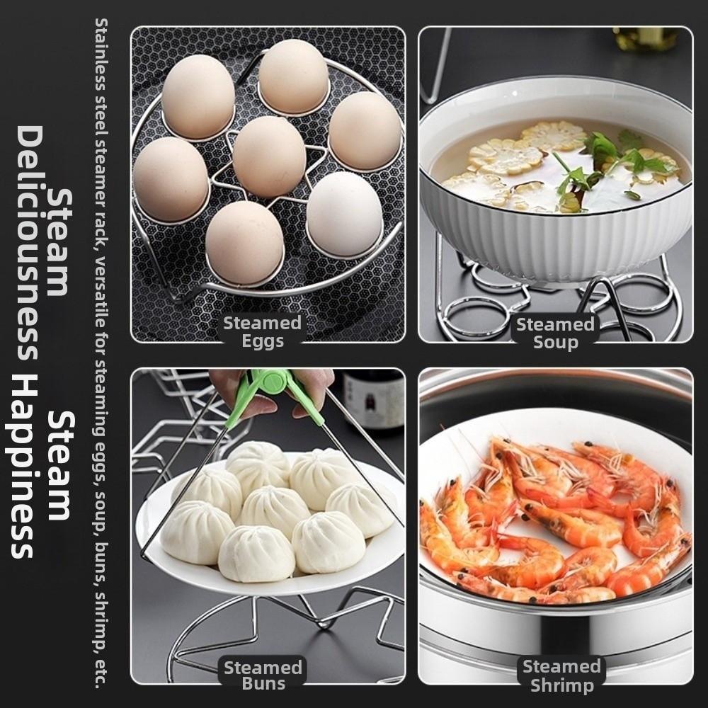 1/2PCS Efficient Egg Cooking Rack Heat-Resistant Food Steamer Shelf Steaming Tray  Kitchen
