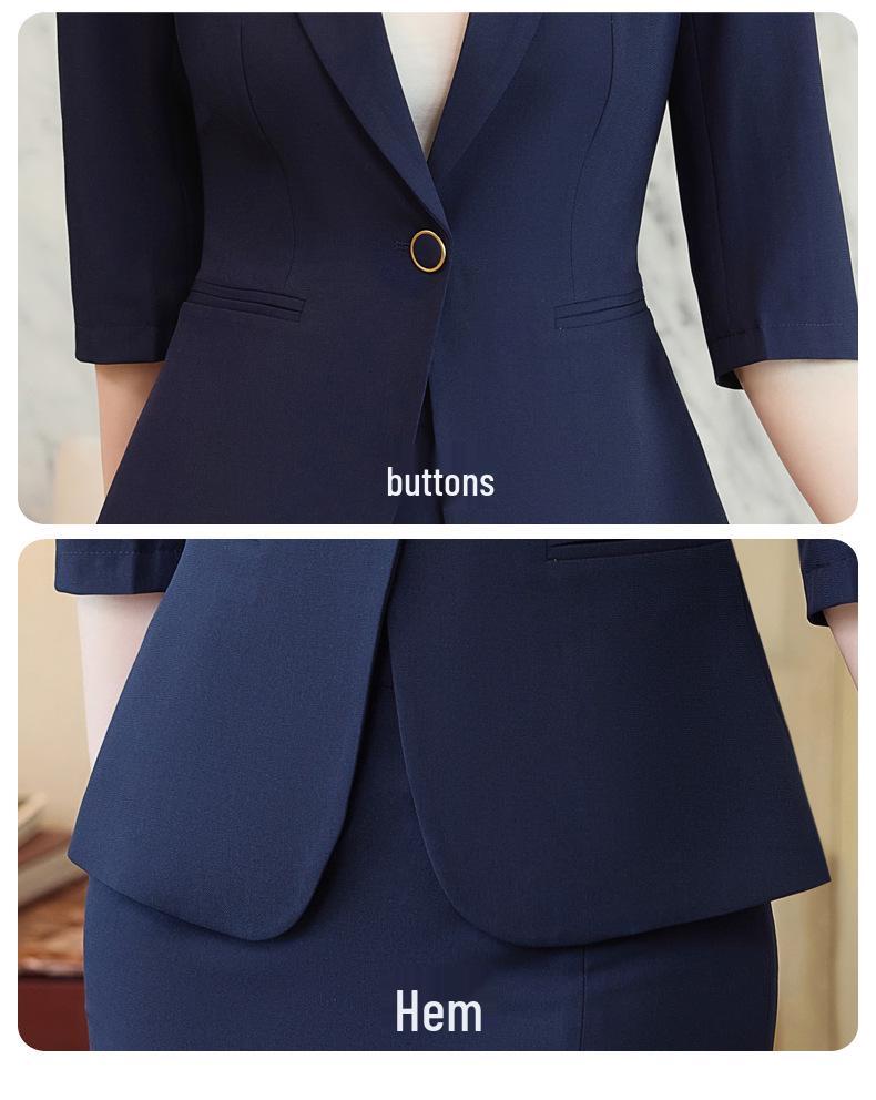 Women's 3/4 Sleeve Professional Suit Set - 2026 Spring OL Temperament Formal Wear for Commuting and Work