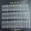 Size-Coded Ultra-Thin Rectangle Nail Art Tips for European & American Cross-Border Fashion