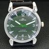 VINTAGE HAND-WINDING SWISS MENS REFURBISHED GREEN COLOR DIAL WATCH a700897-5 R205a-a700897
