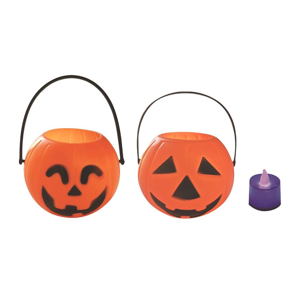 Halloween Party Bags Candy Holder, Reusable Goody Bucket for Kids Home