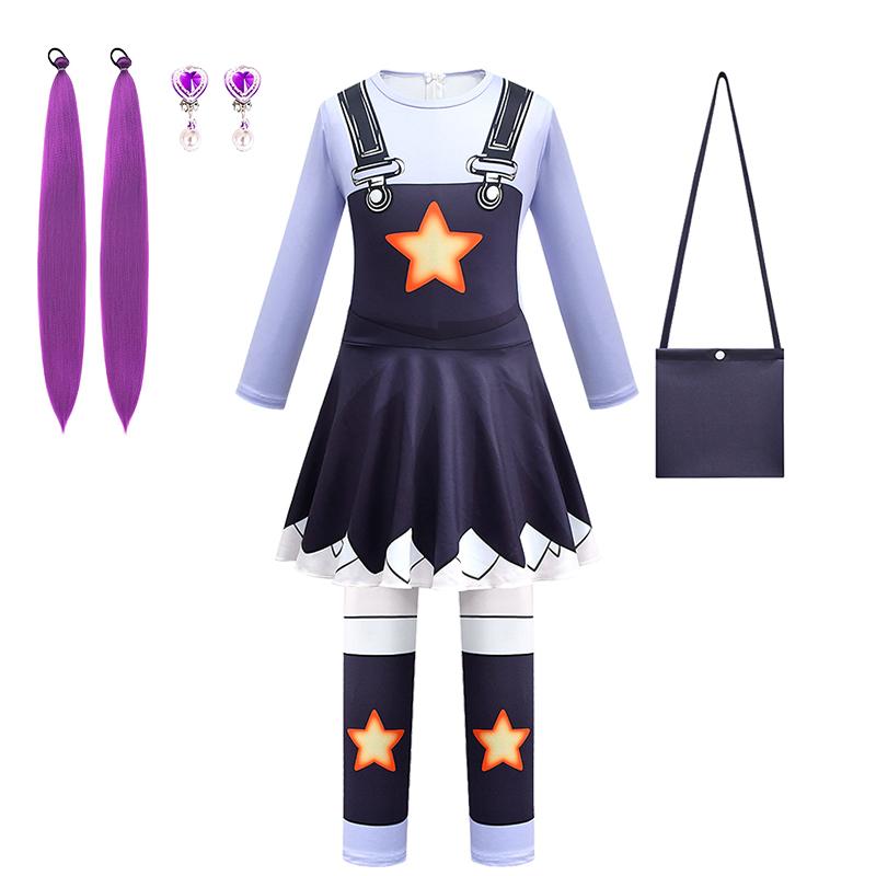 Adventure Game Poppy Girls Outfits Halloween Cosplay Lily Birthday Party Children's Jumpsuit Carnival Performance Kids Clothes