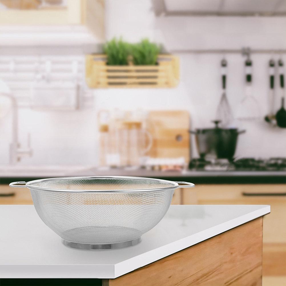 Stainless Steel Fine Mesh Oil Strainer Basket Dual Handle Deep Frying Filter for Cooking Oil Filtration Draining Healthy Fried