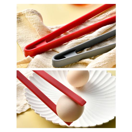 Heat-Resistant Silicone Food Tongs Non-Slip Kitchen Utensil for Bread Steak BBQ Dishwasher Safe Ergonomic Grip for Home Outdoor Grilling