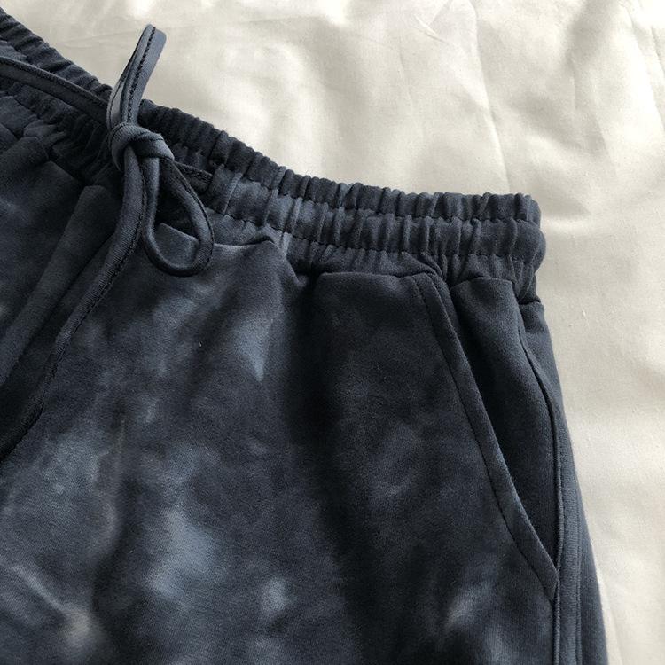 Summer 2026 Women's Plus Size Tie-Dye Wide-Leg Shorts: Casual and Sporty