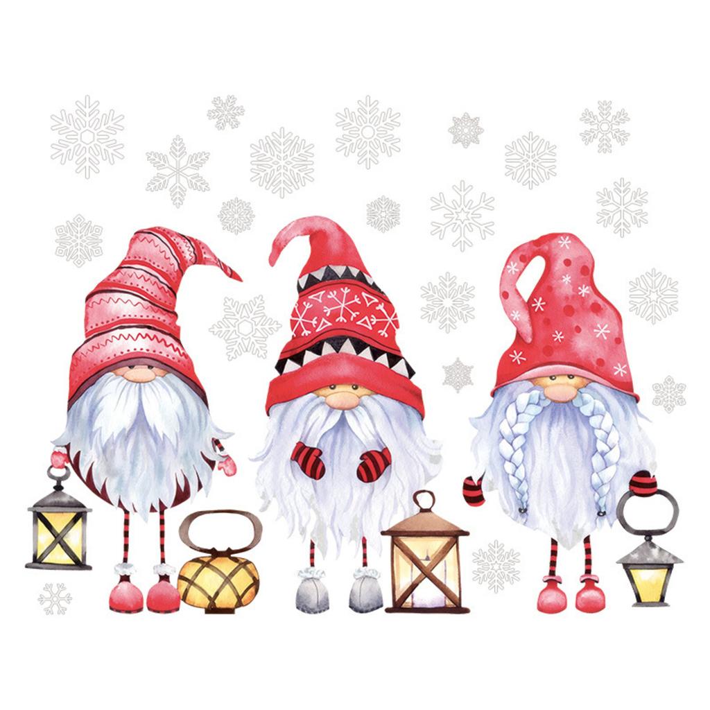 Christmas Decorations Holiday Party Decoration Window Stickers Pvc Static Stickers Window Decorations