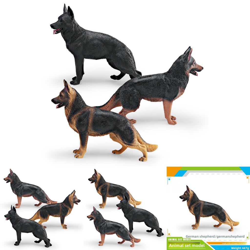German Shepherd Animal Model Pvc Decorative Figurine For Kids And Collectors