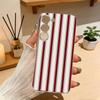 B-Burgundy White S-Stripe Phone Case For Samsung Galaxy A71,A70,A52,A51,A40,A30 Transparent Cover