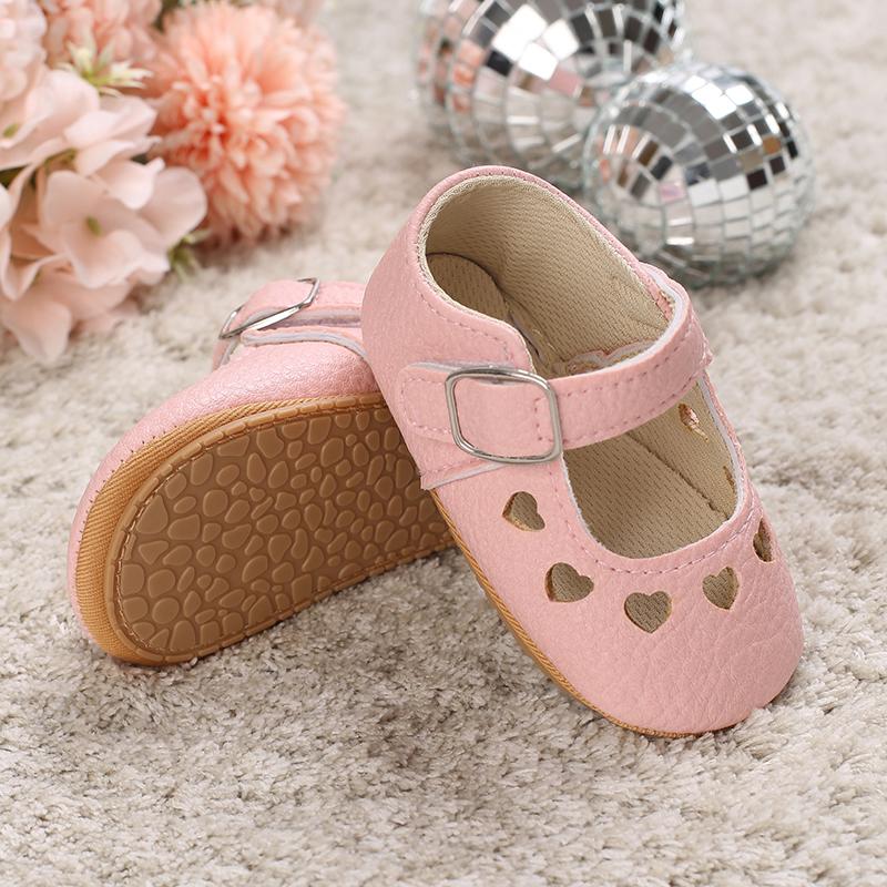 Khaki 0-18M Baby Casual Shoes Infant Toddler Bowknot Non-slip Rubber Soft-Sole Flat PU First Walker Newborn Bow Decor Mary Janes