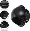 60 Mm ~ 200 Mm Stainless Steel Black Exhaust Hood Wall Wall Vent Cap with Built-in Fine Mesh Air Vent Outlet Grille Louvres