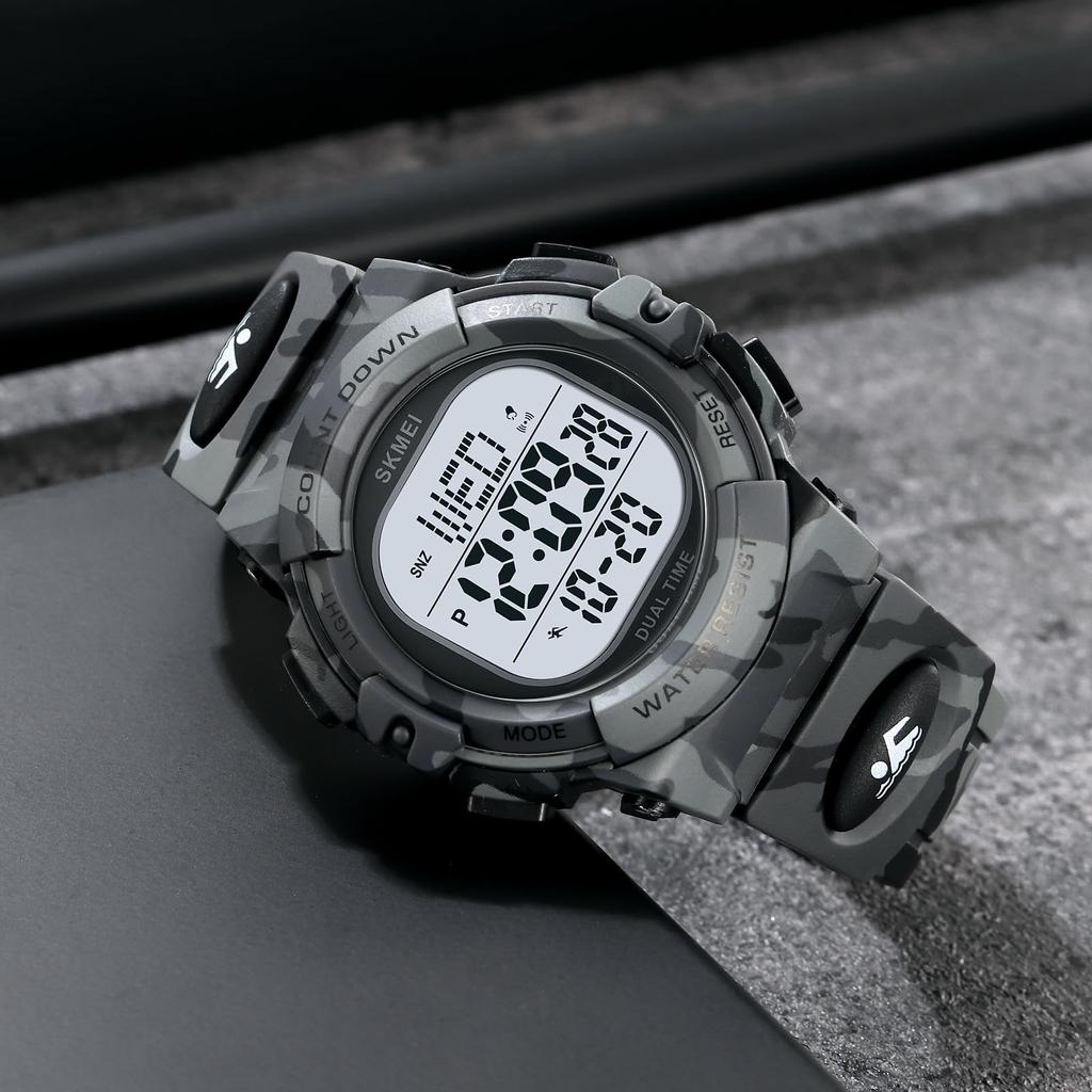 Digital 50m Sports For Elementary School Junior High School Gift Men's Watch, Multi-Function, Waterproof, Watch, Stylish, Simple, Boys, Students,