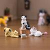 6pcs Simulated Cat Decorative Micro Landscape Miniature Accessories For Dollhouse DIY Cute Desktop Decor