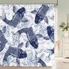 Waterproof Polyester Fabric Shower Curtains Japanese-Style Printing Bathroom Curtains For Home Decoration Curtain