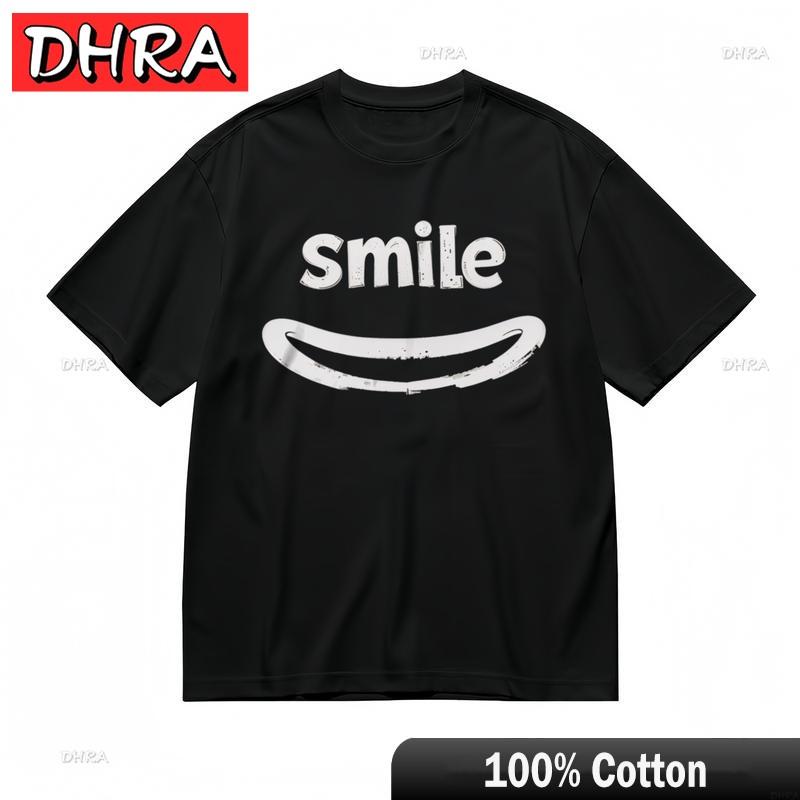 

Womens Comfy Slight Stretch Breathable Classic TShirt Smile Printed Tee TShirts Clothing for Vocation TShirt Women France 4XL