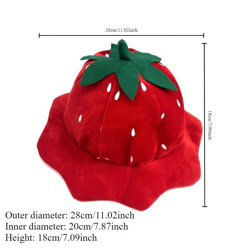 1Pcs Watermelon Shaped Novelty Hat Realistic Fruit Pattern Breathable Sun Hat for Teens Outdoor Beach Cosplay