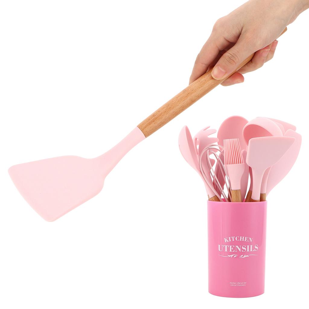 12PCS/Set Silicone Kitchen Cooking Utensils Baking Tool Heat Resistant Non Stick Kitchen Gadget