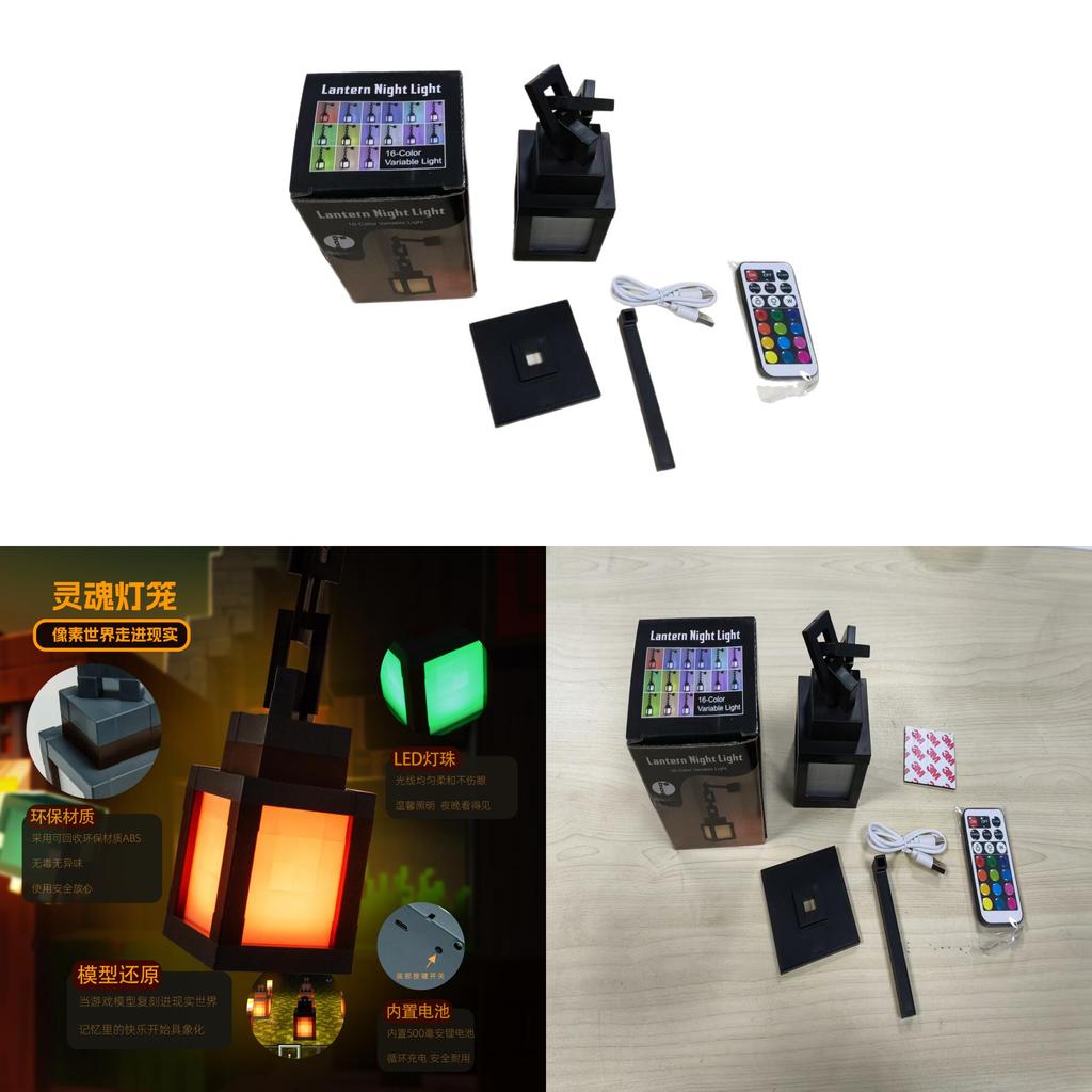 Minecraft Pixel Wall Lamp Rgb Led Remote Control Creative Decor For Gaming Fans
