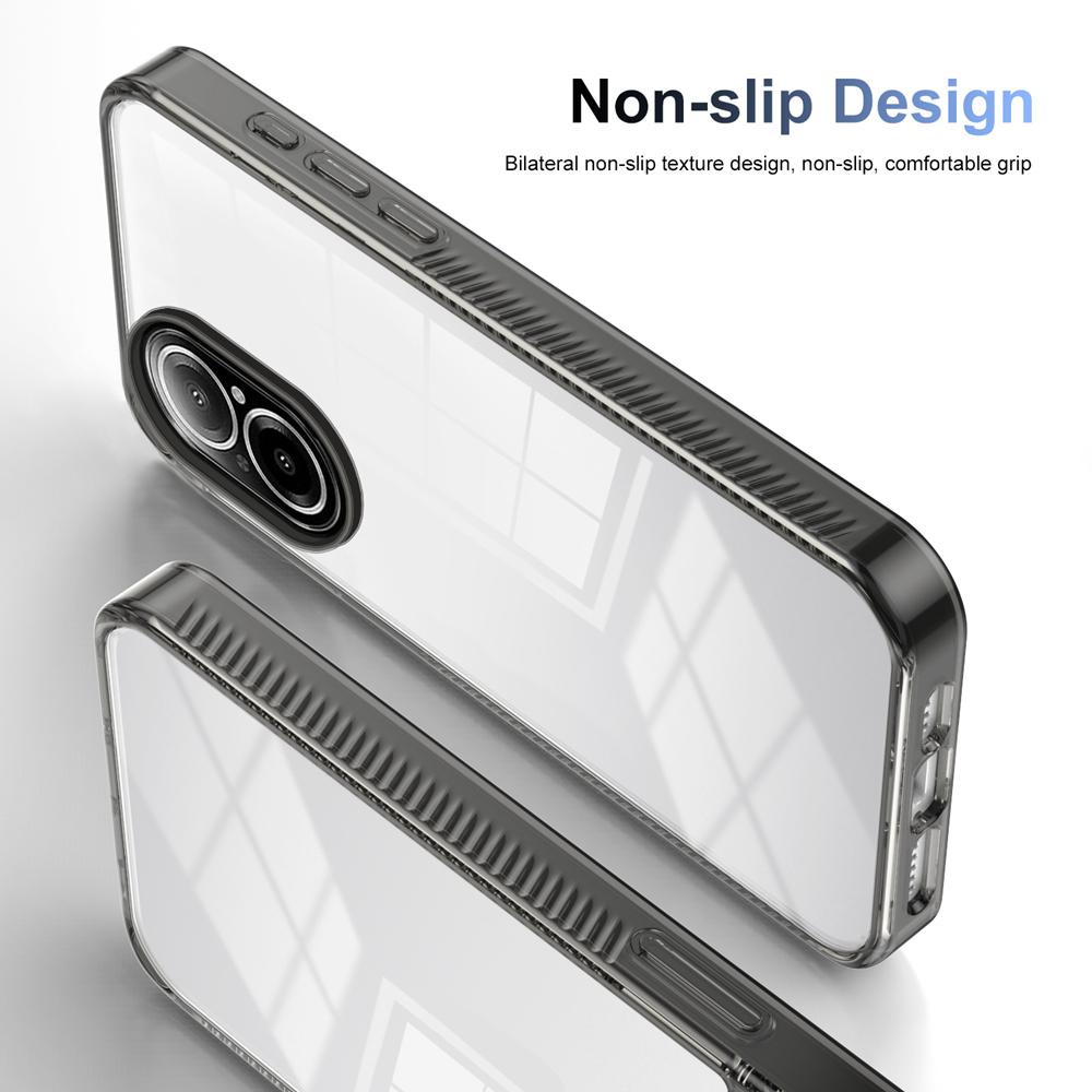 KEYSION Transparente Hülle für Realme C67 4G Weiches TPU+PC Rutschfest HD Klar Stoßfest Handy Rückseite für OPPO Realme C67