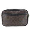 Gebrauchte COACH Umhängetasche Signature F68168 PVC/Leder Dunkelbraun Schwarz Tägliche Nutzung