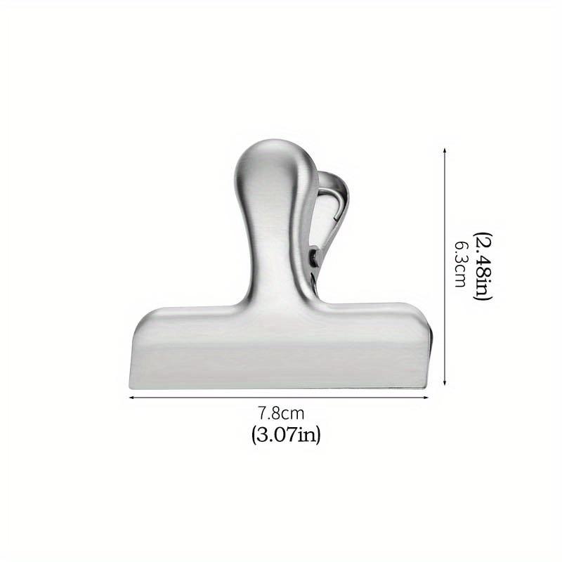 8pcs Stainless Steel Clips, Moisture-proof Household Plastic Bag Supplies, Fresh-keeping Clip, Sealing Clip