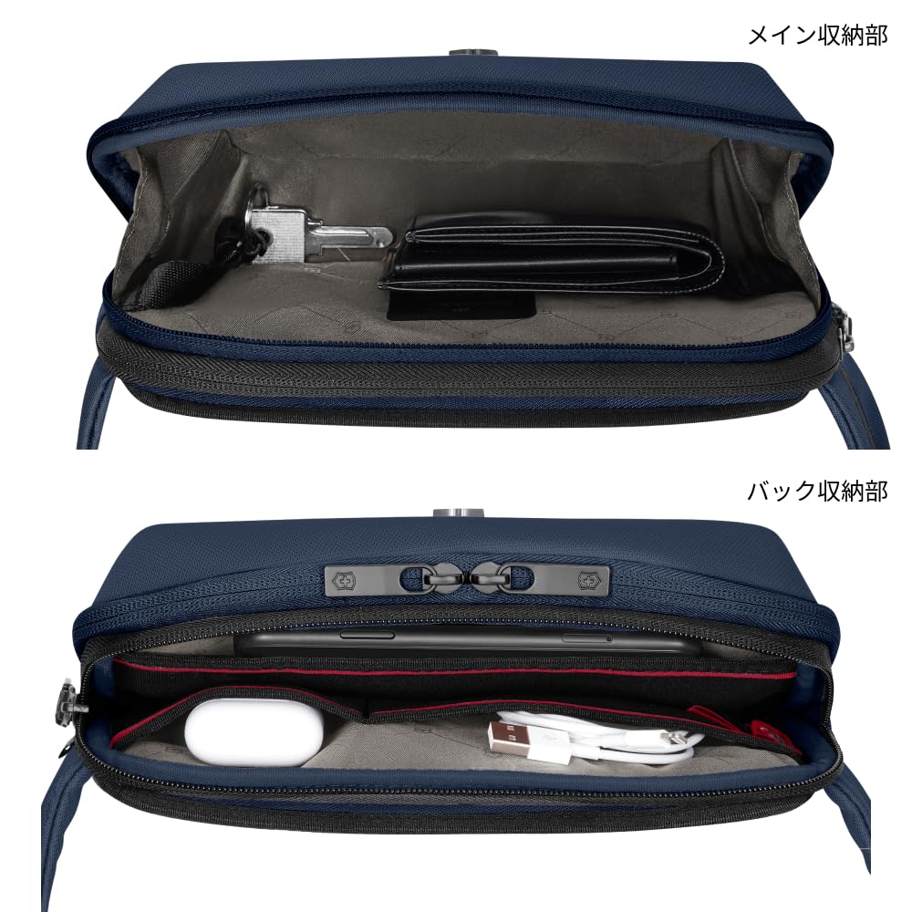Victorinox Altmont Modern Gürteltasche mit Kopfhörer-Soundtasche und Smartphone 3L Marineblau Perfekt für internationale Reisen und Geschäftsreisen Tasche,