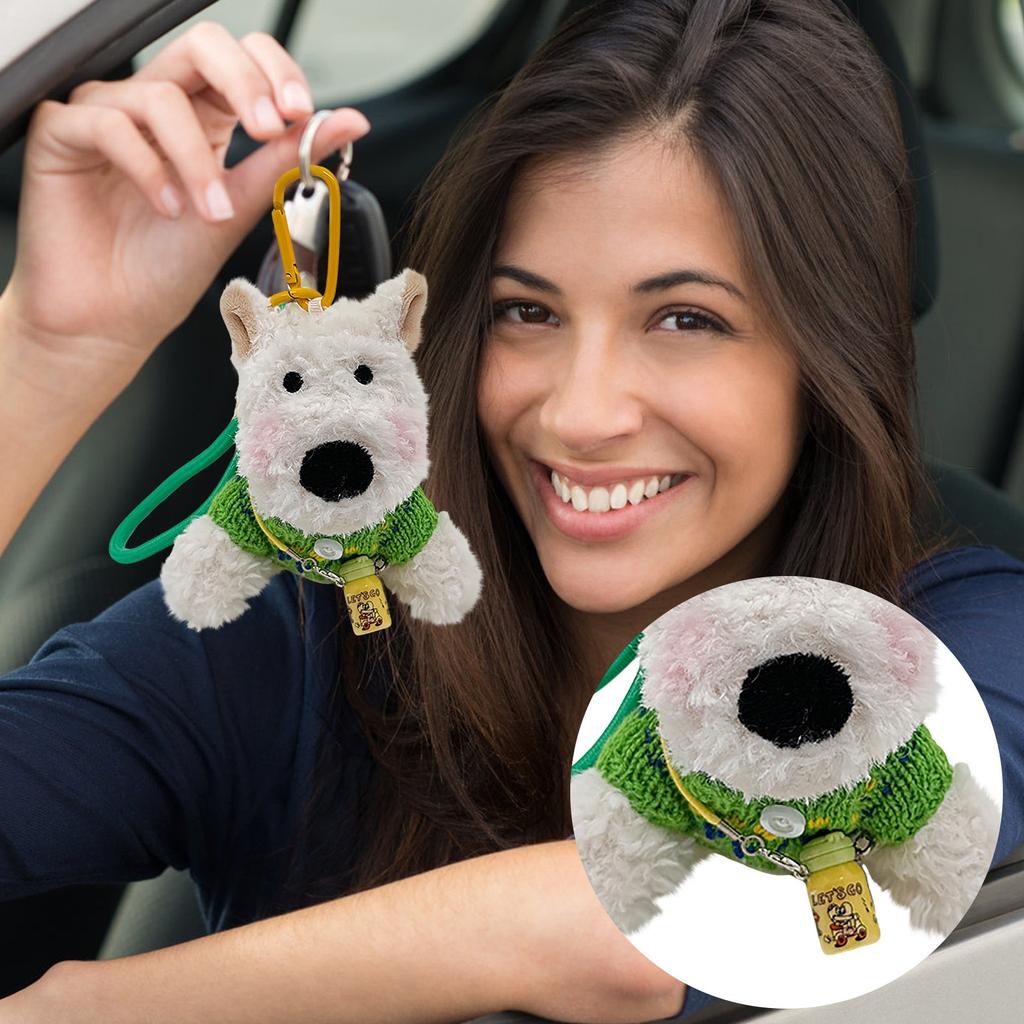 Cute West Plush Pendant Bag Ornaments Cartoon Puppy Plush Doll Keychain Accessories Creative Gift