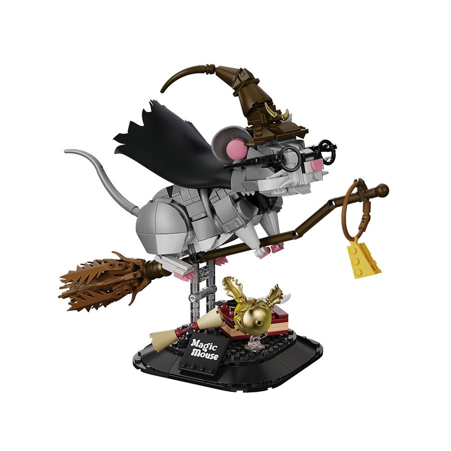 Non-Toxic New Magic Mouse Building Blocks Set Kids Toys Moc Bricks Game Models Figurine Decorations For Halloween Gifts