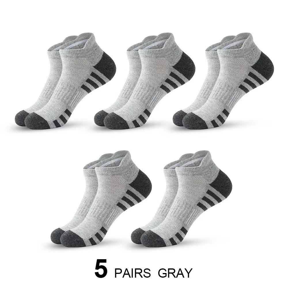 5 Pairs Comfortable Sports Socks Lightweight Low Cut Socks New Running Socks