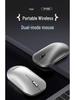 PISEN Portable Wireless Bluetooth Dual Mode 5.0 Mouse for Apple Mac, Laptop, Desktop, USB Universal