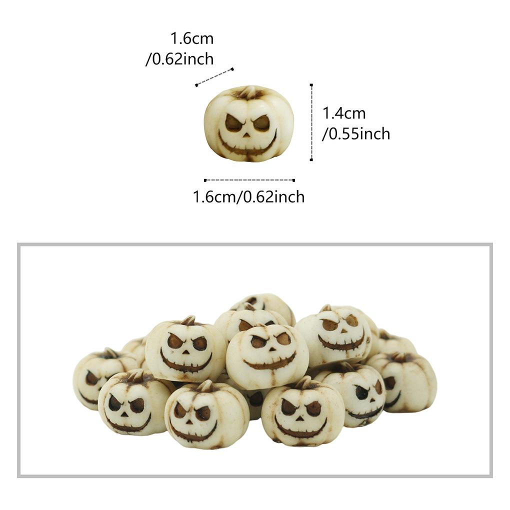 20PCS Resin Halloween Pumpkin Decorations - Reusable Creepy Mini Realistic Pumpkins Creative and Interesting Garden Ornaments
