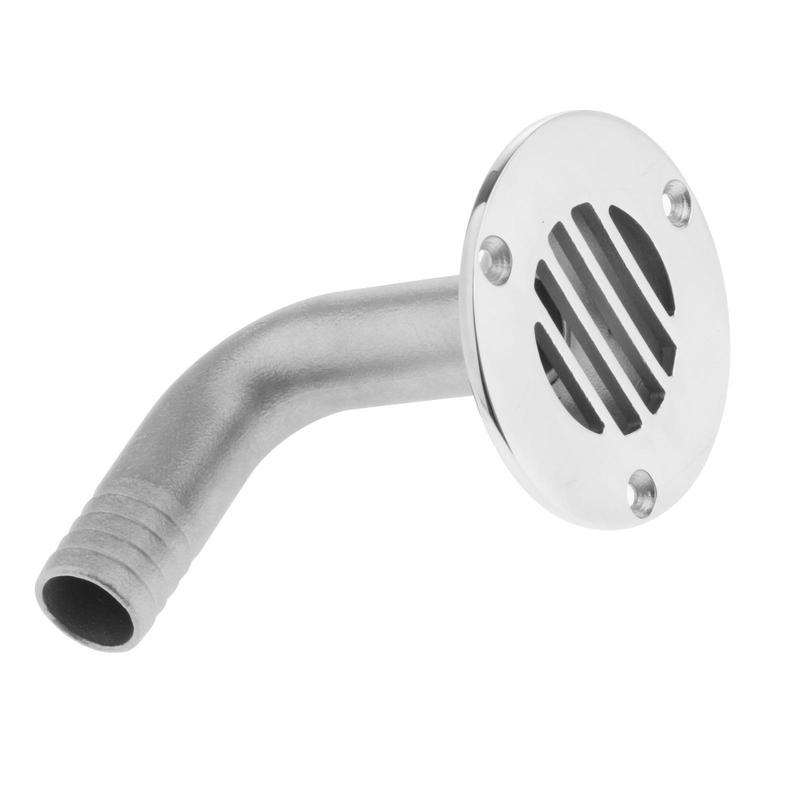 Stainless Steel Deck Floor Drain 90 Degree Boat Ship Plumbing Fitting 0.75''