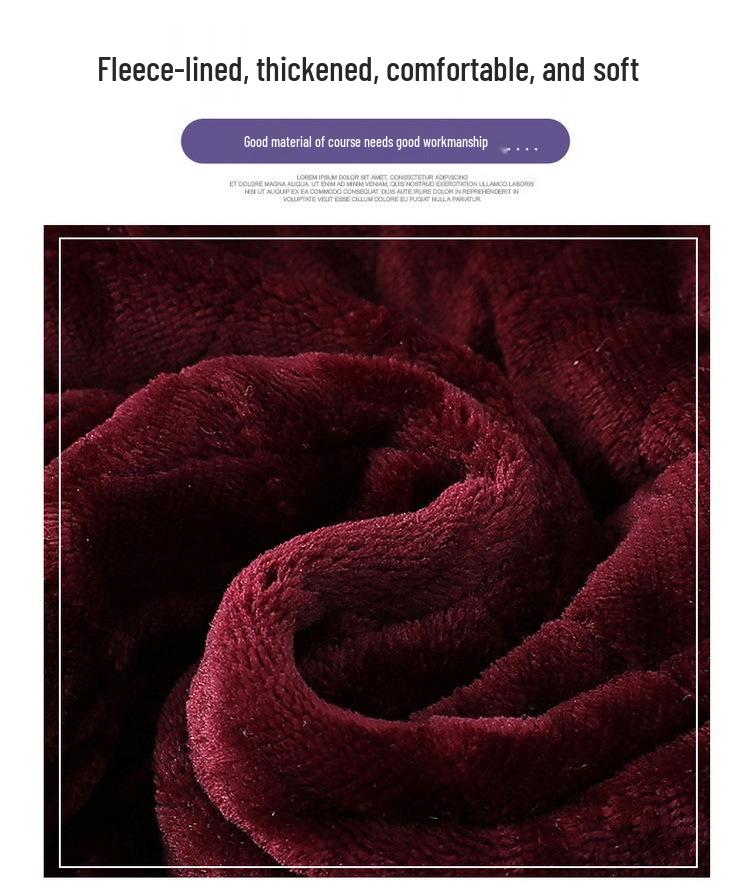 Women's Winter Velvet-Enhanced Lapel Jacket for Middle-Aged and Elderly: Grandma's Warm, Stylish Cotton Wear