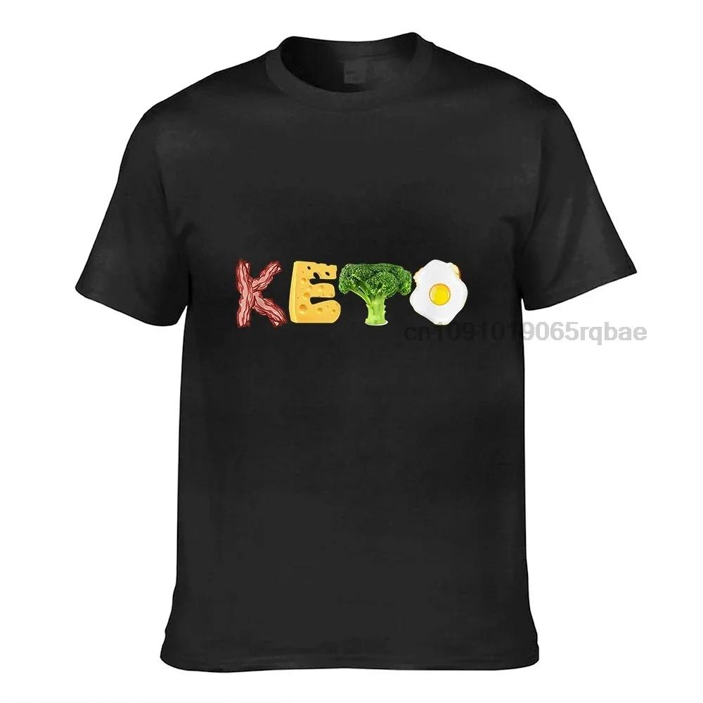 Keto Shirt Cool Funny Low Carb High Fat Diet Tee Gift Cotton Unisex Top Tshirts Casual Tops Tees New Arrival Design