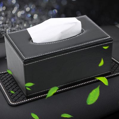 Home Kitchen Organization Home Supplies PU Leather Tissue Box Rectangular Tissue Paper Napkin Box Paper Holder Anti-moisture