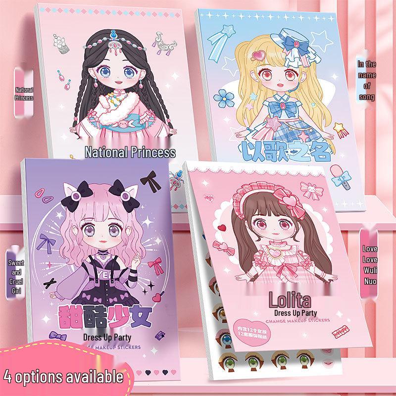 Samolepkový deník s kostýmem princezny: DIY Kniha řemesel pro proměnu celé postavy a dětský make-up