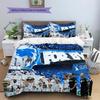 Copenhagen Football Club Pattern Bedding Home Decoration Birthday Gift (1 * duvet cover + 2 * pillowcase, without core)
