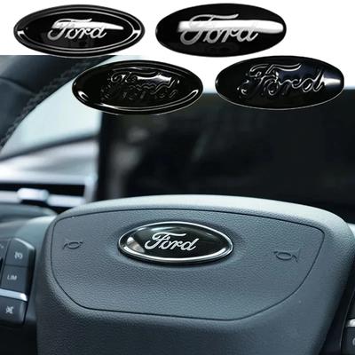 Car Sticker Car Interior Steering Wheel Center Cover Sticker Decals for Ford Explorer Territory Focus Escort Edge Escape Evos Eq