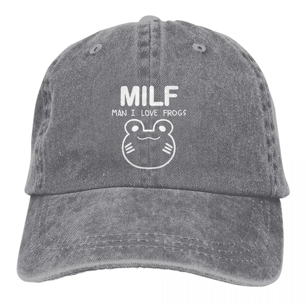 MILF MEME ART Multicolor Hat Peaked Men Women's Cowboy Cap Man I Love Frogs Plain Baseball Caps Personalized Visor Protect Hats