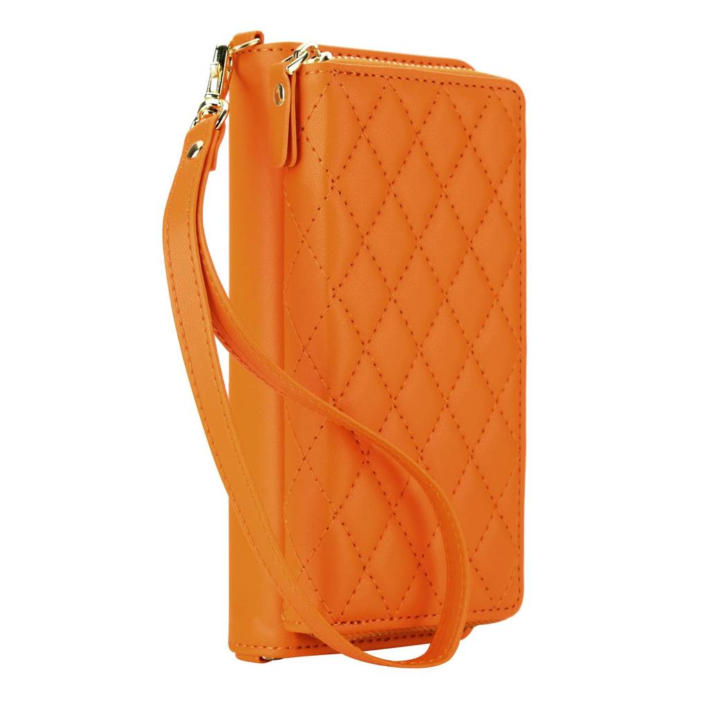 WEFOR Crossbody Wallet Case for Samsung Galaxy Z Fold 7 6 5 4 3 RFID Zipper Flip Cover Card Slots Kickstand Wrist Strap Purse