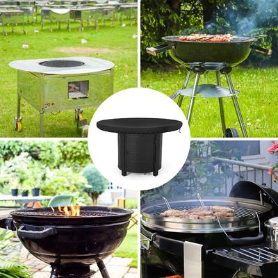 2025 Diámetro 100Cm Tela Oxford Negra Cubierta para Mesa de Fogón Exterior Antipolvo Barbacoa Tapa para Fogón