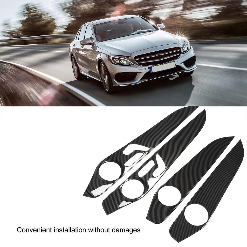 Door Handle Panel Trim Car Interior Door Decoration Panel Cover Replacement for Mercedes‑ C‑Class W205 2015‑2025