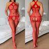 Sexy Ladies Outfit Fishnet Bra Panty One Piece Crotchless Sex Tights High Stretch Body Stockings Erotic Costume Porn Underwear