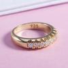 Women Fashion Jewelry Creative Finger Decoration Alloy Single Row Geometry Ring for Wedding