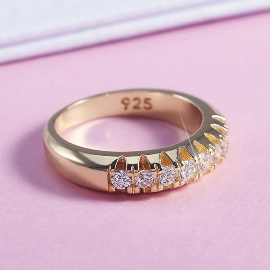 Women Fashion Jewelry Creative Finger Decoration Alloy Single Row Geometry Ring for Wedding