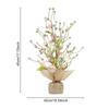Pre-lit Easter Egg Tree With Burlap Base Battery Powered Easter Birch Tree LED Light Tabletop Centerpiece For Home Party Decor