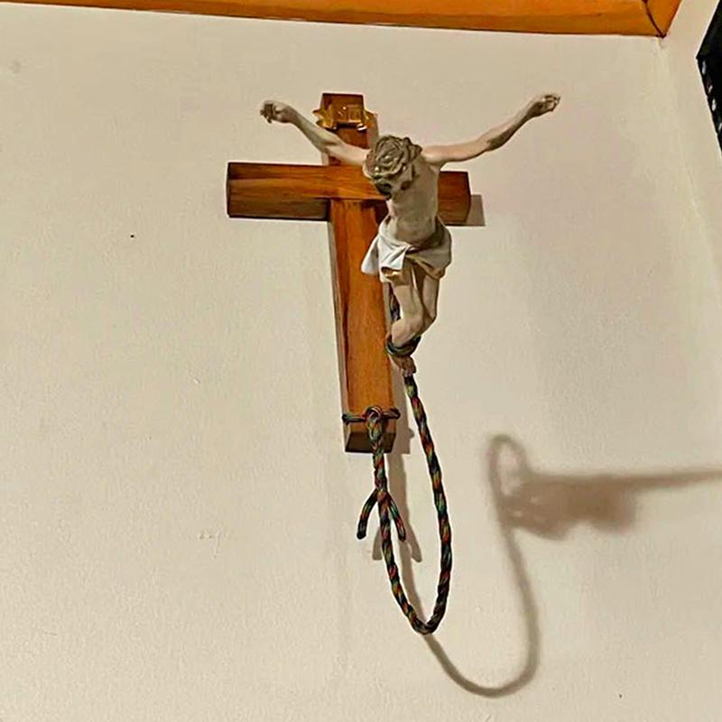 Bungee Jumping per Gesù Decorazione religiosa Atmosfera pasquale Ornamenti decorativi Regali di festa Ornamenti appesi Artigianato