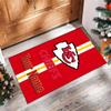 Kansas City Chiefs Crystal Velvet Rug, Custom Name Text Personalized Non‑Slip Floor Mat for Home Decor Gift
